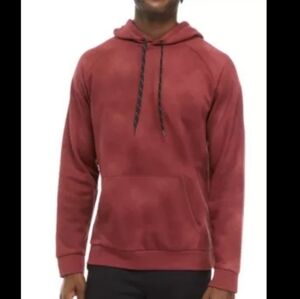 Zelos Men's Cloud Dye Hoodie Deep Rose - Size XL